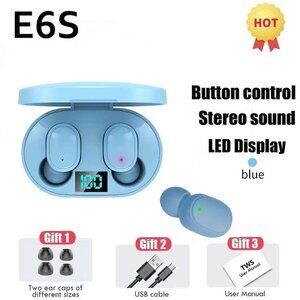 E6S True Wireless Headset - BABY BLUE - SEALED BOX
